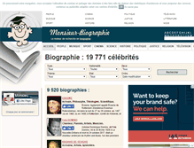 Tablet Screenshot of monsieur-biographie.com